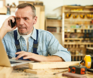 Business owner meeting with Spartan Capital specialist to discuss business funding renewal